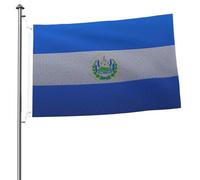 Bandiera di El Salvador, effetto maglia, per esterni, 2x3 piedi, bandiera bifacciale resistente, per casa, cortile, festival, decorazione da giardino, bandiera di benvenuto.