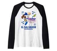 Bandiera di El Salvador, Idea per Bambini e ispanici salvadoregni Maglia con Maniche Raglan