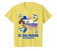 Bandiera di El Salvador, Idea per Bambini e ispanici salvadoregni Maglietta, Bambini, Limone, 6 Anni