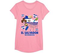 Bandiera di El Salvador, Idea per Bambini e ispanici salvadoregni Maglietta, Ragazze, Rosa, M