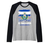 Bandiera di El Salvador, Idea per Donne e ispanici salvadoregni Maglia con Maniche Raglan