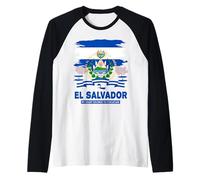 Bandiera di El Salvador, Idea per Donne e ispanici salvadoregni Maglia con Maniche Raglan
