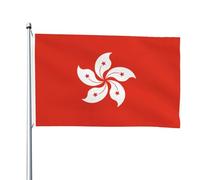 Bandiera di Hong Kong 1,2 x 1,8 m doppia faccia - Striscione resistente per esterni e giardino, perfetto per camera da letto e giardino