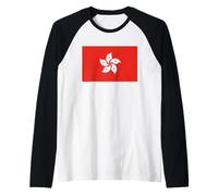 Bandiera di Hong Kong Maglia con Maniche Raglan