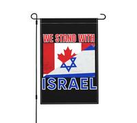 Bandiera di Israele 28x40 Noi Io Sosteniamo con Burlap Garden Double Sided Canada Preghiamo per un Cortile Forte In Questa Casa Noi Sosteniamo Casa Senza Portabandiera