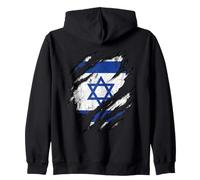 Bandiera di Israele, Design strappato, Stella di David Felpa con Cappuccio