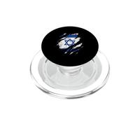 Bandiera di Israele, design strappato, stella di David PopSockets PopGrip per MagSafe