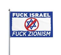 Bandiera di Israele "Fanculo" Bandiere da giardino per esterni, 3x5, per la Palestina libera