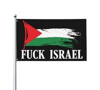 Bandiera di Israele "Fanculo", io sostengo le bandiere da giardino della Palestina per esterni, cartelli da giardino, striscioni decorativi da 4x6 piedi.