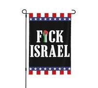 Bandiera di Israele "Fanculo", io sto con la Palestina, bandiere da giardino, striscioni bifacciali, cartelli da giardino, 12x18