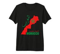Bandiera, di, Marocco, Dima maghreb, Mappa, di, Marocco Maglietta Premium