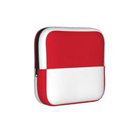Bandiera di Monaco Borsa compatta per assorbenti igienici da donna, portatile ed elegante, con cerniera per il trasporto quotidiano