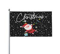Bandiera di Natale Bandiera di Buon Natale Bandiera di Felice Anno 3 X 5 Ft Poliestere con occhielli in ottone Decorazione della stanza Banner esterno Cartello da cortile