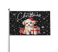 Bandiera di Natale Bandiera di Buon Natale Bandiera di Felice Anno 3 X 5 Ft Poliestere con occhielli in ottone Decorazione della stanza Banner esterno Cartello da cortile