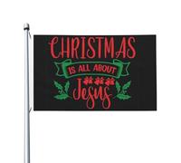 Bandiera di Natale, il Natale è tutta una questione di Gesù, bandiera per la camera da letto, adolescenti, doppia faccia, divertenti bandiere, banner da esterno per la spiaggia, 9,1 x 1,5 m, il Natale