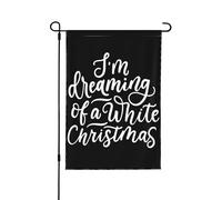 Bandiera di Natale Sto sognando un bianco Natale Bandiere di Natale sto sognando un bianco Bandiere da giardino Bandiera da giardino personalizzata 12x18 Bandiera bifacciale per la casa per decorazion