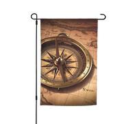 Bandiera di navigazione della legge della bussola, 30,5 x 45,7 cm, bandiere da esterno verticali su entrambi i lati, grande striscione per casa, cortile, bandiera decorativa per prato, decorazione per