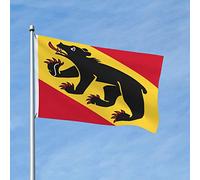 Bandiera di New Bern, Carolina del Nord, 3x5, bandiera bifacciale per esterni, con 2 occhielli in ottone, decorazione per patio e prato, nero