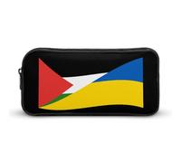 Bandiera di Palestina e Ucraina, grazioso astuccio per penne, pochette mult