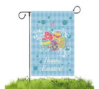 Bandiera Di Pasqua - Bandiera Da Giardino A Doppia Faccia Con Uova Di Coniglio E Felice Pasqua | Bandiere Di Natale, Decorazioni Di Pasqua Per Esterni, Striscione Di Primavera Per Il Giardino