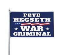 Bandiera di Pete Hegseth, criminale di guerra, per l'impeachment, 3x5 bandiere da giardino per esterni