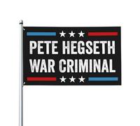 Bandiera di Pete Hegseth, criminale di guerra, per l'impeachment, 3x5 bandiere da giardino per esterni
