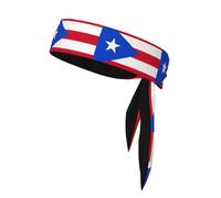 Bandiera di Porto Rico 6 Bandiera della Tunisia Fascia per capelli unisex-adulto traspirante Fasce antisudore per allenamento per corsa, yoga e bici