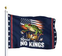 Bandiera di protesta politica "Resist No King Frog Patriot" per dormitorio