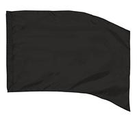 Bandiera di protezione di colore nero, rettangolo curvo tinta unita bandiera per pratica, realizzata in poliestere facile da pulire Habutai