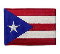 Bandiera di Puerto Rico Emblema Portoricano Termoadesiva Cucibile Ricamata Toppa