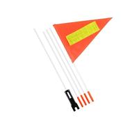 Bandiera di regolazione da 1,9 m per biciclette sedie a rotelle con strisce riflettenti, pali resistenti, striscioni di avvertimento regolabili in altezza riflettente per biciclette