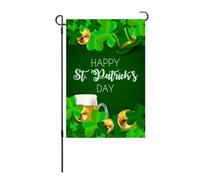 Bandiera di Saint Patrick Day Garden Fandiera a doppia facciata Verticale Simboleggia la speranza per il decorativo per prato da cortile 100D poliestere 45 x 30 cm (Tipo 1)