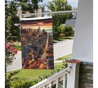 Bandiera di San Francisco, 6 x 90 cm, per esterni, interni, primavera, estate, autunno, inverno, giardino, bandierine con occhiello, verticali su entrambi i lati, per decorazioni da cortile