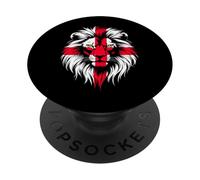 Bandiera di San Giorgio con leone, bandiera inglese PopSockets PopGrip Adesivo