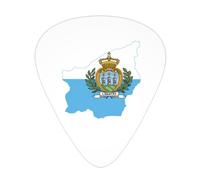 Bandiera di San Marino Mappa Chitarra Plettri Plettri Per Chitarra Basso 12 Pack