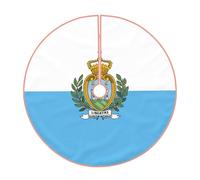 Bandiera di San Marino stampa rustico albero di Natale, gonna perfetta per Natale, Halloween e Capodanno celebrazioni