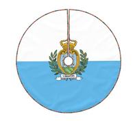 Bandiera di San Marino stampa rustico albero di Natale gonna, perfetto per la decorazione della fattoria, decorazione per albero di Natale