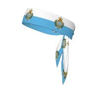 Bandiera di San Marino Tennis Tie Fascia per Capelli Fascia Unisex Dry Head Tie Sport Band per Basket, Corsa, Tennis