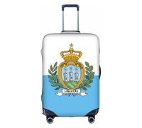 Bandiera di San Marino Trolley Valigia Copertura Protettiva Business Travel Bagagli Moda 45-81 cm, bianco, L