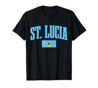 Bandiera di Santa Lucia Indie Occidentali Lucian Pride Souvenir Vintage Maglietta