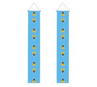 Bandiera di Santa Lucia - Uno striscione versatile per uso interno ed esterno, perfetto per una varietà di celebrazioni di laurea