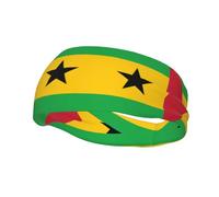 Bandiera di Sao Tomé e Principe Modello Sport Sweatband Foulard Fasce per la testa per le donne uomini Adatto per la corsa Yoga Fitness Calcio