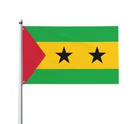 Bandiera di Sao Tomé e Principe stampata su un solo lato, bandiera decorativa per interni ed esterni, palo non incluso