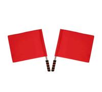 Bandiera di Segnalazione Manuale Rossa 2 Pezzi, per Arbitro e Gara | Manico Ergonomico, Asta in Acciaio Inox, Design Portatile, per Sostenitori, Veicoli e Direzione Parcheggio