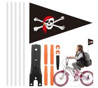 Bandiera di sicurezza per bici con - di sicurezza per bicicletta per bambini con di montaggio | Bandiera riflettente luminosa per ciclismo all'aperto per biciclette per bambini