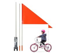 Bandiera di sicurezza per biciclette - Bandiera portatile pubblicitaria per ciclismo, bandiera di visibilità per biciclette | Bandiera per corteo da moto impermeabile con pali in fibra di vetro