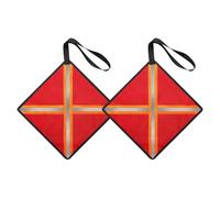 Bandiera Di Sicurezza Per Kayak | Bandiera Sicurezza per Kayak,2 Pezzi Resistente allo Strappo Avvertimento Riflettente per Traino Camion Trasporto Barche Sport Outdoor Canoa Bambini Adulti