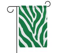 Bandiera di tendenza con strisce zebrate verdi, resistente, ideale per festival, giardini, cortili, prati, interni ed esterni.