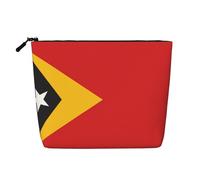 Bandiera di Timor Est, impermeabile, di grande capacità, con cerniera, da viaggio, per lavoro, casa, multifunzionale, borsa per il trucco, borsa portamonete, Nero , Taglia unica
