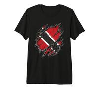 Bandiera di Trinidad e Tobago Strappata Look usurato Maglietta Premium